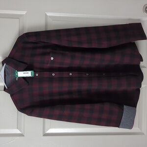 Flag & Anthem Dillon Box Plaid Knit Flannel- L